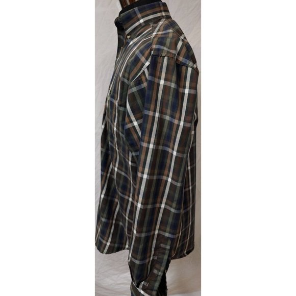 Twenty X Performance Small Multicolor Plaid Long Sleeve Button Down Shirt - Picture 6 of 11